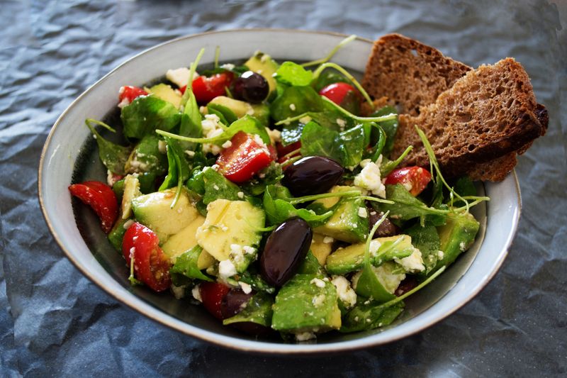 Avocado Green Goddess salad with fresh herbs