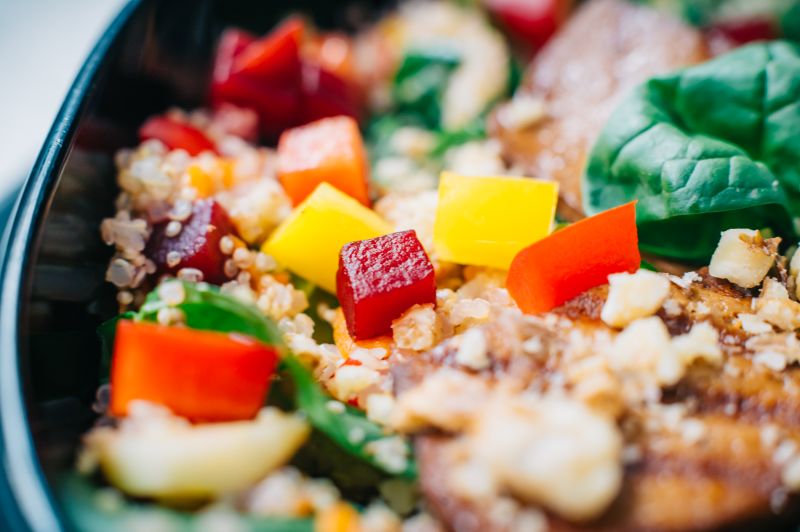 Mediterranean chopt salad with feta and olives